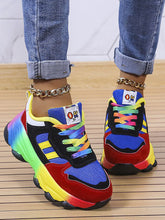 Zapatillas de plataforma con degradado de colores
